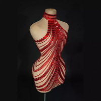 Nouvelle Robe de Soirée BH1926 Élégante et Sexy à Col Halter, Taille Empire, Sans Manches, Ornée de Diamants, avec Panneaux en Maille Transparente et Jupe Courte