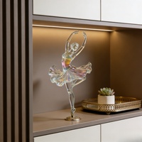 Figurine de danseuse de ballet personnalisable BZY pour la décoration de la maison, sculpture en résine transparente de cristal pour bureau ou grand espace extérieur