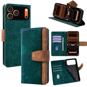 เคส Lichicase แบบมีช่องใส่บัตร พับได้ พร้อมฝาปิดแม่เหล็ก สำหรับ Oppo F31 A6 A6 Pro ป้องกันการโจรกรรม ผลิตจากหนังแปรง - Product Image 5