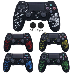 Mềm Silicone <span class=keywords><strong>Shell</strong></span> Skin cho Sony PlayStation 4 trường hợp đối với P4 giao diện điều khiển dualshok 4 Điều khiển GAMEPAD phím điều khiển trường hợp bìa nhà ở - Product Image 2