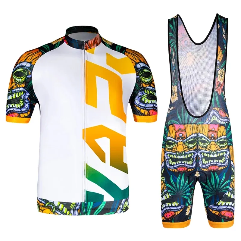 Oem Odm Quick Dry Summer Printing Cycling Bib Shorts Short Sleeve Men'S Team Pro Set 2023 Custom Cycling Jerseys