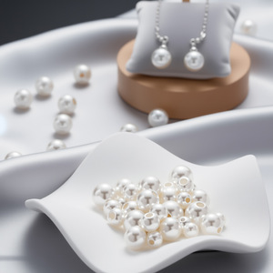 Perles en ABS à gros trous, 8-30 mm, blanc ivoire, fausses perles en gros pour la fabrication de bijoux, artisanat DIY, décoration intérieure, directement de l'usine - Product Image 3
