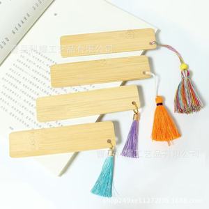 Keyao Bamboo <b>Bookmarks</b> Tassel Style Wooden Rectangular Hanging Tags Classic Antique <b>Gift</b> - Product Image 2