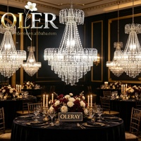 Lustre en cristal Oler pour banquet de mariage, luminaire suspendu au plafond pour réceptions, fêtes et événements