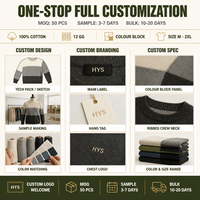 Pull en tricot pour homme personnalisé, à blocs de couleur, col rond en coton, vente en gros directe d'usine, fabricant de tricots pour hommes