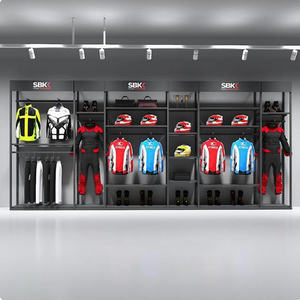 Support d'affichage de vêtements pour moto en métal double face anti-rouille de luxe YiSheng Hall avec taille personnalisable - Product Image 1