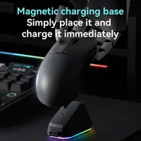 Ratón para Juegos AJAZZ AJ159P MC Trimodal, con Cable/Inalámbrico, Base de Carga Magnética, Sensor Pixart 3311, Máximo 12000DPI para PC