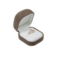 2024 boîtes à bijoux en microfibre de mode boîtes à bijoux personnalisées avec emballage de logo boîte à bagues à bijoux ronde de qualité supérieure