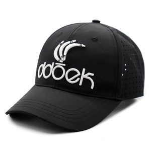 Gorras de béisbol de Golf con corte láser de rendimiento impermeable con borde de pico curvo con patrón de puntos, sombreros deportivos a cuadros, Agujero láser transpirable - Product Image 6