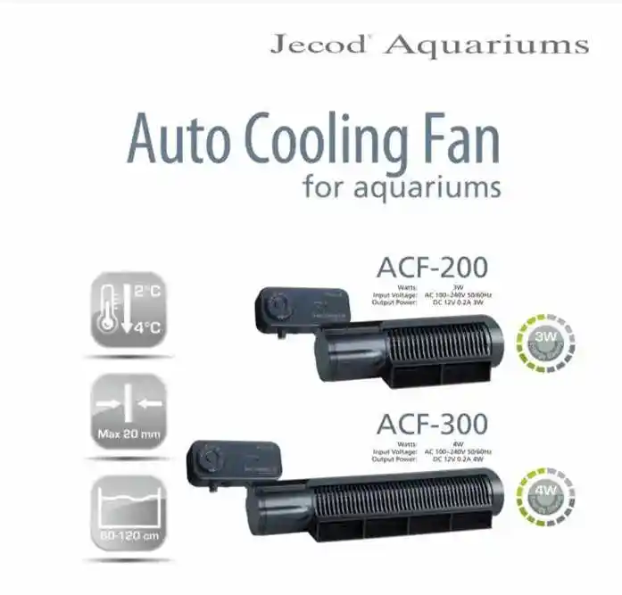 Jebao ACFシリーズ水族館冷却ファンミュート自動温度制御ファンAcf-200 Acf-300