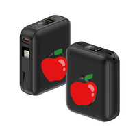 10000mAh Mini Tragbare 2-in-1 Powerbank mit Integriertem Ladekabel 3W Kabelloses Laden Magnetisches Typ-C Schnellladegerät für Smartwatches