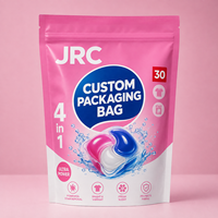 Sacs en plastique personnalisés pour emballage de recharge de lessive en poudre, de savon, de capsules de lessive et de gel douche avec impression de logo