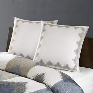 DB Euro Sham avec oreiller fonctionnel et positionneur à broderie en coton - Product Image 2