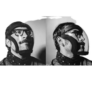 <span class=keywords><strong>Masque</strong></span> facial Transparent en petg et polycarbonate, <span class=keywords><strong>visière</strong></span> de football grise - Product Image 5