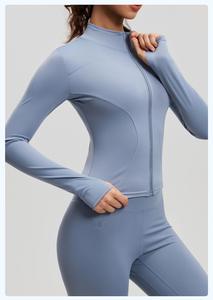 OEM Service Reversible Solid Plus Size Waterproof Breathable Yoga Activewear Set Thumbhole Jacket &amp; Squat-Proof <strong>Leggings</strong> - Product Image 2