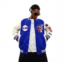 Vestes de baseball personnalisées pour hommes, style universitaire, style streetwear, patchwork, broderie en chenille 3D, boutons, veste d'hiver