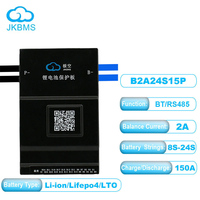 JK BMS B1A24S15P 1A BALANCE CURRENT BMS 150A BT 36V 48V 60V Li-Ion LTO 18650 Baterai Lifepo4 Penyimpanan Baterai Pintar Jikong Bms