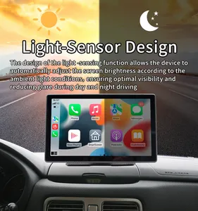 Phổ 9 inch đài phát thanh xe đa phương tiện Carplay với Dashcam Android tự động không dây Apple Carplay GPS navigation cho xe DVD Player