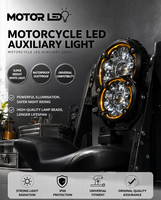 Feux auxiliaires LED pour moto 12V 5 pouces, étanches, pour conduite tout-terrain, avec kit de fixation pour moto universelle