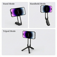 Support de téléphone magnétique trépied rotatif à 360 degrés, flexible, réglable, pliable, en alliage d'aluminium, pour smartphone et bureau