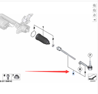 32106867404 32106867405, conjunto de barra de dirección de suspensión automotriz, extremo de bola de barra de dirección para BMW F45 F49 F60 MINI COOPER S