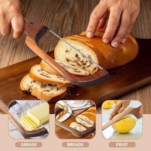 Cuchillo <span class=keywords><strong>de</strong></span> madera marrón oscuro para pan <span class=keywords><strong>de</strong></span> masa madre, cortador <span class=keywords><strong>de</strong></span> pan <span class=keywords><strong>de</strong></span> madera fácil <span class=keywords><strong>de</strong></span> usar, tipo sierra <span class=keywords><strong>de</strong></span> arco, para cortes caseros. - Product Image 6
