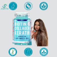Gummies à la biotine, au collagène et à la kératine |   10 000 mcg de biotine avec collagène et kératine pour la croissance des cheveux, 60 gommes