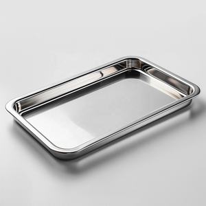 TZR vassoi in acciaio inox di alta qualità durevole e facile da pulire per cucina e laboratorio UseCustom vassoio di servizio in metallo vassoio - Product Image 1