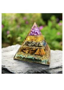 Pirámide de Orgonita de Ágata Mirani de Primera Calidad con Citrino, Ojo de Tigre y Pirita - Decoración Ecológica para el Hogar y Regalo - Product Image 5