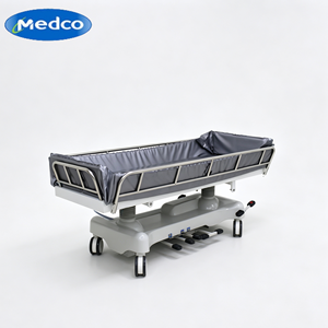 Cama de Ducha Hidráulica Ajustable en Altura para Pacientes, Directo de Fábrica Medco, para Hospitales, Residencias y Clínicas - Product Image 1