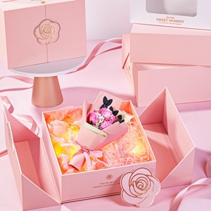 Nouvelles boîtes cadeaux rigides pliables pour cosmétiques, en matériaux recyclés, avec logo personnalisé, emballage cadeau en papier - Product Image 3