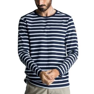 T-shirt à manches longues et coupe ajustée personnalisable de haute qualité pour hommes nouveauté col polo rayé imprimé logo personnalisé option grande taille - Product Image 3