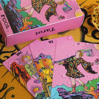 Пользовательские испанские водонепроницаемые розовые карты Таро с коробками