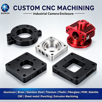 Boîtier de caméra industrielle usiné CNC de haute précision, en aluminium peint noir mat, pour pièces de module de caméra industrielle