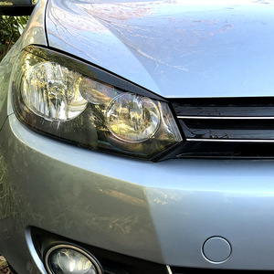 Carbon Fiber Trim Strips For Volkswagen Golf 6 Headlight Brows ABS Material Glue Or Screw Installation - Product Image 5