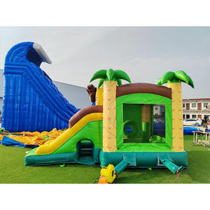 Castillo Inflable Comercial con Diseño Nuevo, Castillo Inflable con Temática de Animales de la Jungla para Niños con Tobogán y Piscina - Product Image 5