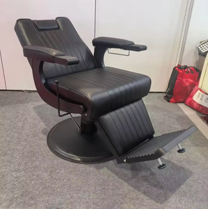 Fauteuil de massage facial inclinable à pompe hydraulique robuste, style vintage classique de luxe, pour hommes, idéal pour la coiffure - Product Image 3