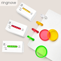 Disques en plastique RINGNOTE, lot de 11, multicolores, transparents, pour organiseurs et carnets à reliure, disques d'extension pour reliure