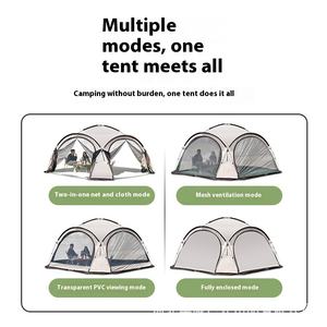 Tienda de cúpula de goma negra de una sola capa para acampar al aire libre Oxford, sombrilla para ahorrar espacio, tienda de bolas a prueba de lluvia para pasar la noche, 2025 - Product Image 2