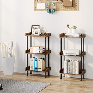 Passing On <b>The</b> <b>Kingdom</b> Floor Bookshelf 3 Tier Rustic Wood Storage Rack For Living Room Bedroom Office - Product Image 4