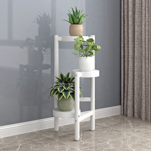 Soporte para Plantas de Estilo Nórdico, de 3 Niveles, con Acabado en Madera Blanca, para Interiores, Sala de Estar, Multifuncional, para Flores - Product Image 2