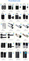 Serrure intelligente à empreintes digitales Secukey D7-X IP65 sans fil pour porte en bois, avec télécommande et porte-clés
