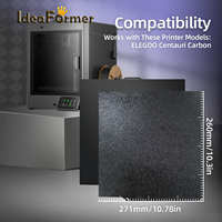Accessoires pour imprimante 3D 260x271mm PEI Pulvérisation+PEI Surface lisse Lit chauffant Noir 256g Utilisé pour Elegoo Centauri Carbon