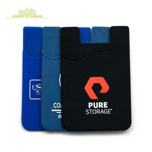 2026 جديد بالجملة هدايا ترويجية بكميات كبيرة حامل بطاقات هاتف سيليكون مع طباعة شعار مخصص وملصق 3M - Product Image 6