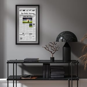 Cadre d'affichage pour journal en bois noir, support mural pour articles <span class=keywords><strong>de</strong></span> journal avec passe-partout - Product Image 6