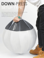Triopo Kq85 Softbox Lanterne Pliable 85cm Blanc Diffuseur Boule pour Studio