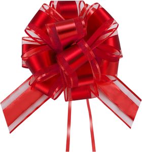 Lazo grande de 6 pulgadas para envolver regalos, fiesta de Navidad, regalo de cumpleaños, cestas de boda, decoraciones para el Día de San Valentín, decoración de flores - Product Image 1