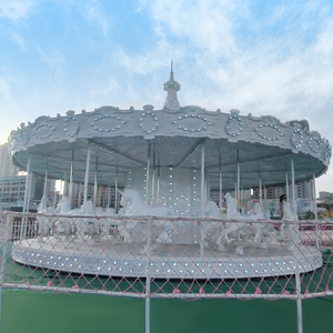 Tour de parc d'attractions de cheval de carrousel de fibre de verre avec 36 sièges pour l'usage extérieur de centre commercial - Product Image 3