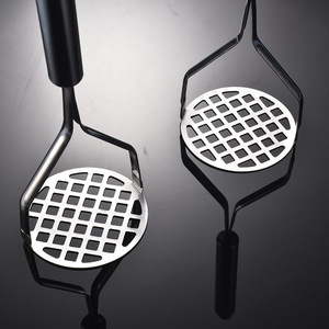 Stainless Steel Dishwasher <b>Safe</b> Potato Masher 2 Piece Set Mesh Design Kitchen <b>Tool</b> for Puree and Baby Food - Product Image 2