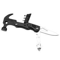 Marteau multifonctionnel Bochen 11 en 1 pour l'extérieur, avec manche en aluminium, outil pour le camping en plein air